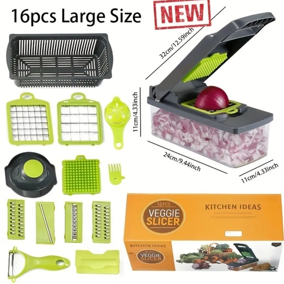 VEGGIE SLICER 16 PCS - Picture 3 of 5